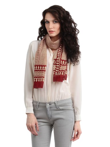 Fabindia Women Red Stole