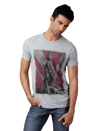 French Connection Men Grey Melange T-shirt