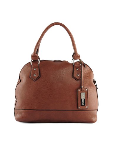Lino Perros Women Leatherite Brown Handbag