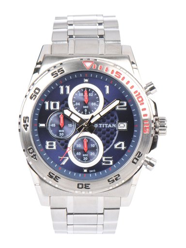 Titan Men Chronograph Blue Dial Watch