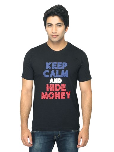 Mark Taylor Men Printed Black T-shirt