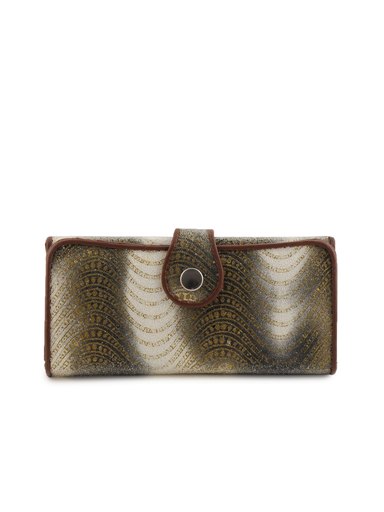 Lino Perros Women Sequin Gold Wallet