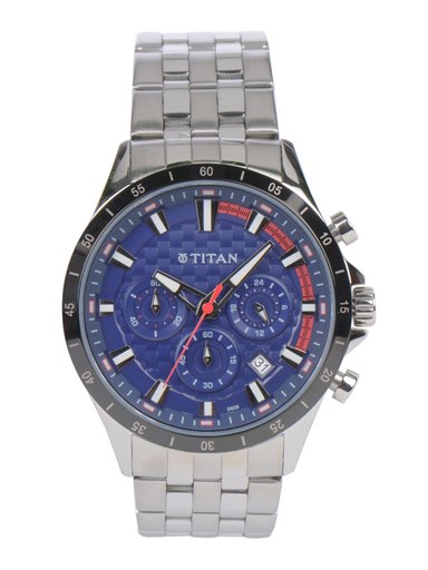 Titan Men Chronograph Blue Dial Watch