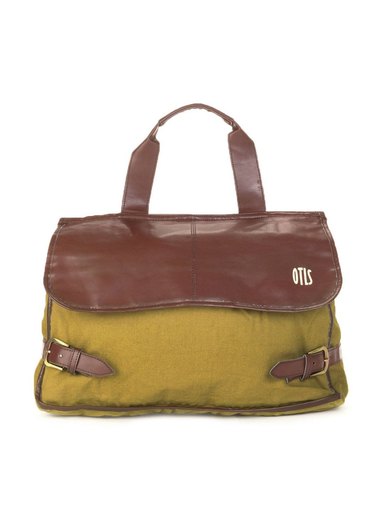OTLS Unisex Khaki Dual Flap Bag