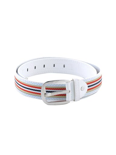 Lino Perros Women Stripes White Belt