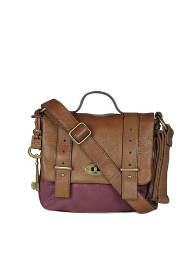Fossil Women Purple Handbag