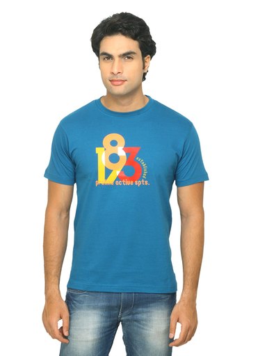 Proline Men Blue T-shirt with Printed Detail