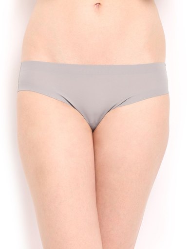 Amante Women Grey Seamless Briefs PCSN11