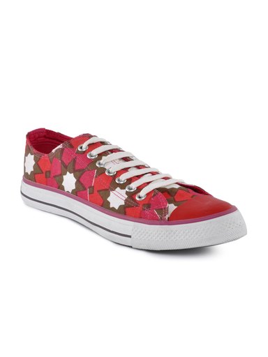 Converse Unisex Floral Print Red Casual Shoes