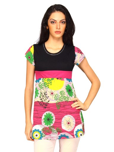 Jealous 21 Women Pink & Beige Long Top