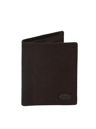 Fossil Unisex Brown Passport Holder With Wallet
