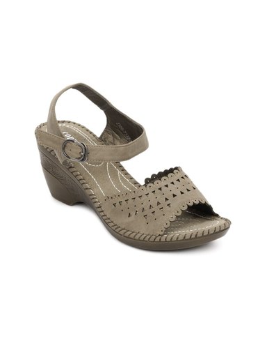 Cobblerz Women Taupe Brown Sandals