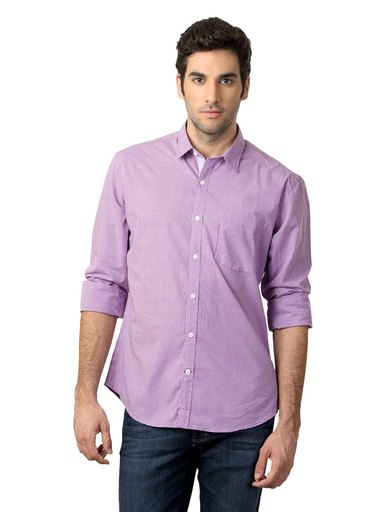 Scullers Men Checked Purple Shirt