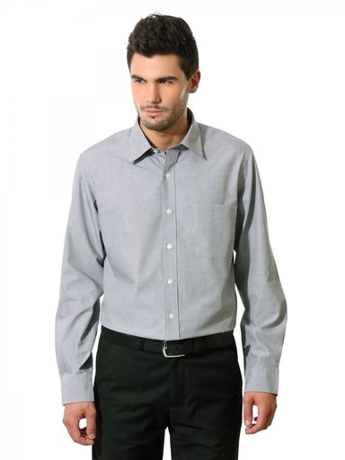Arrow Men Auto Press Grey Shirt
