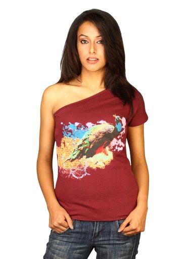 DUSG Women Peacock Ladies Organic Cotton Top