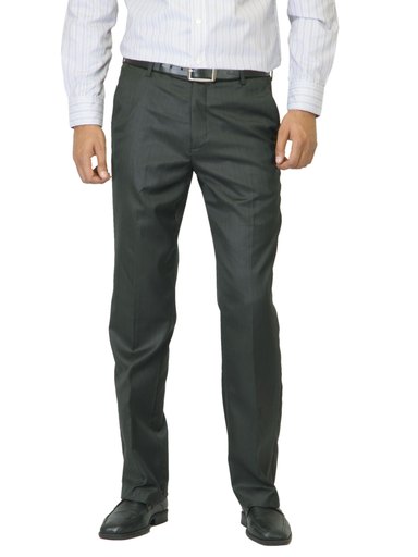 Mark Taylor Men Striped Black Trousers