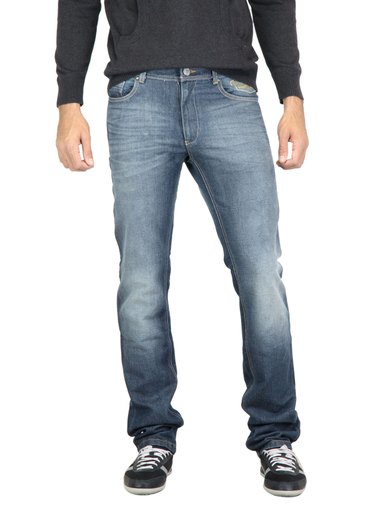 Locomotive Men Washed Blue Jeans