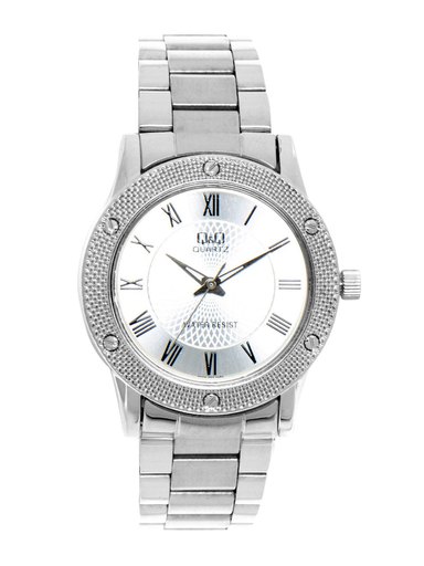 Q&Q Men Sliver Dial Watch