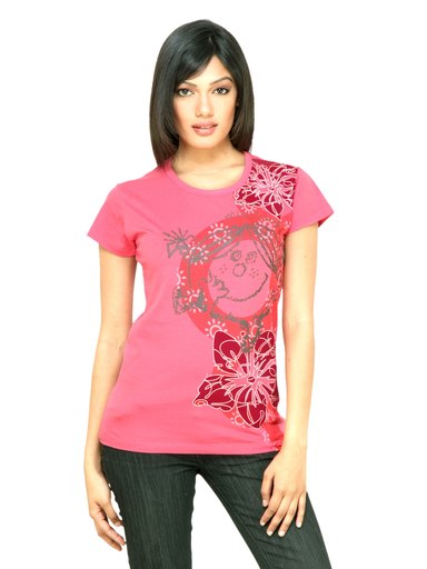 Little Miss Women Sunshine Pink T-shirt