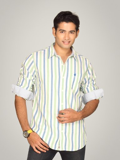 Timberland Men Claremont Stripe Green Shirt