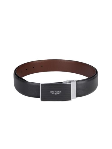 Lino Perros Men Black Leather Belt