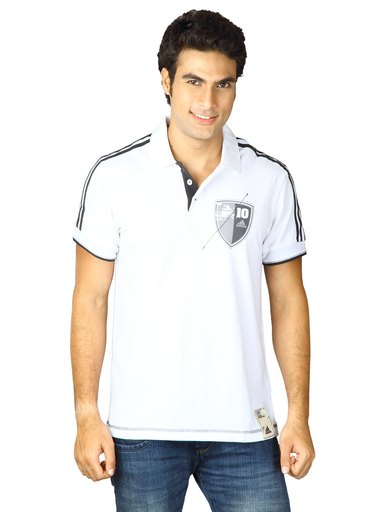 ADIDAS Men White Polo Tshirts
