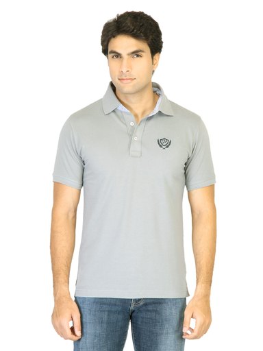 Proline Men Grey Polo T-shirt