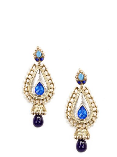 Royal Diadem Blue Earrings