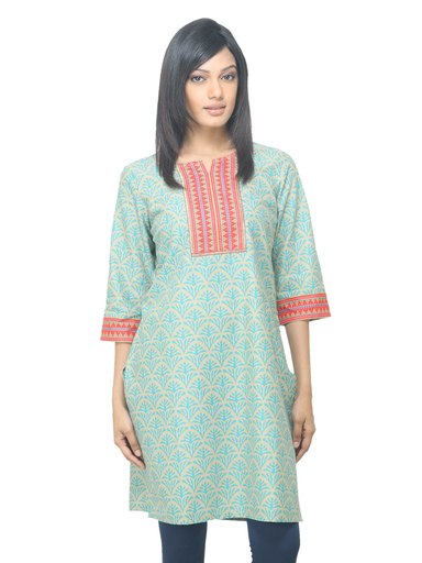 Aurelia Women Printed Blue Kurta