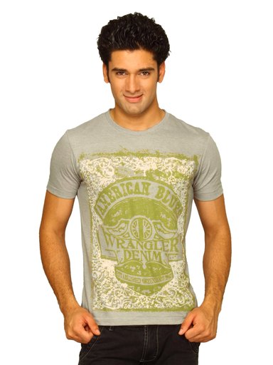 Wrangler Men's Burnt Out Grey T-shirt