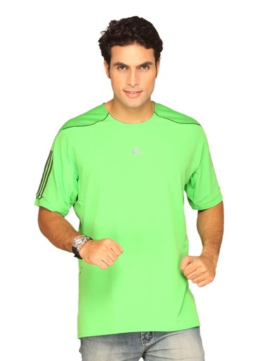 ADIDAS Men's Light Green T-shirt