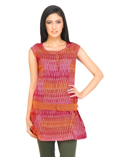 Mother Earth Women Printed Red Tunics