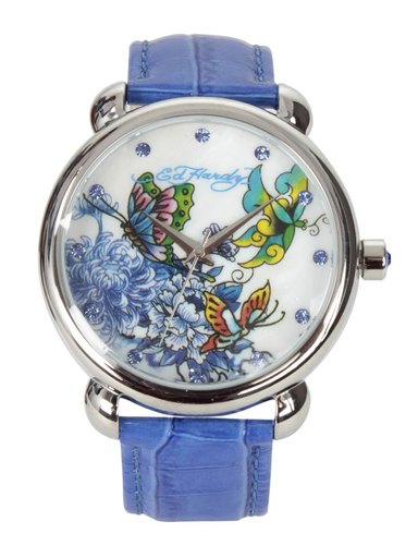 Ed Hardy Women White Dial Watch