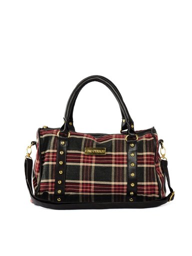 Lino Perros Women Red and Grey Handbag