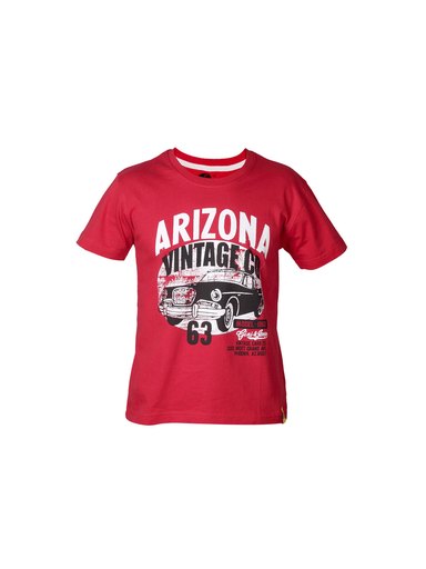 Gini and Jony Boys Printed Red T-shirt
