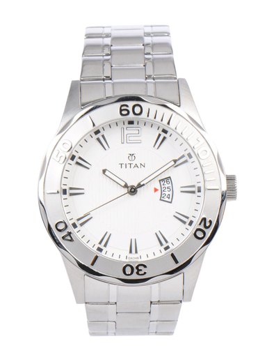 Titan Men White Dial Watch