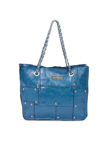 Lino Perros Women Leatherette Blue Handbag