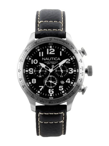 Nautica Men Black Dial Chronograph Watch