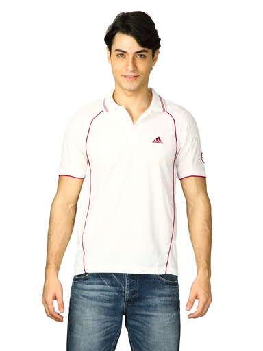 ADIDAS Men Neo Crkt Cc White Polo T-Shirts
