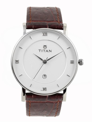 Titan Men White Dial Watch
