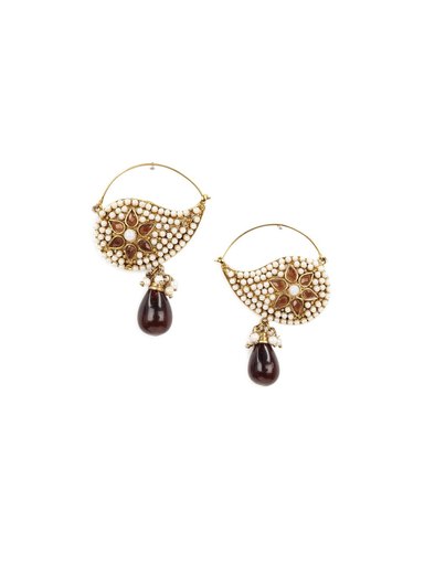 Royal Diadem White Earrings