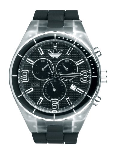 ADIDAS Unisex Three Small Dials Black Watches
