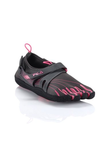 FILA Women Skeletoes Slide Black Shoes