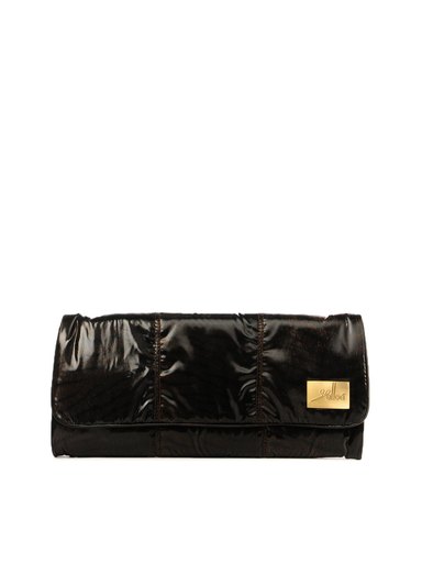 Yelloe Black Animal Print Clutch