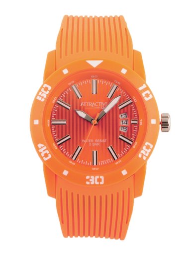 Q&Q Men Orange Dial Watch