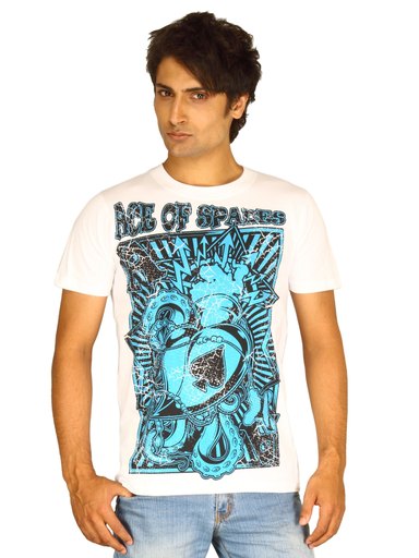 Guerrilla Men's Ace Of Spades White T-shirt