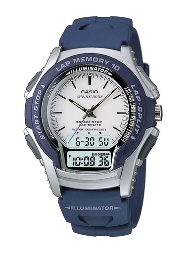 CASIO Unisex Combination Unisex Blue Analogue & Digital Watch AD140