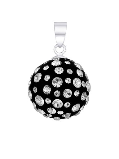 Lucera Women Black Silver Pendant with Chain