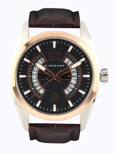 Giordano Men Black Dial Analog Multifunction Watch