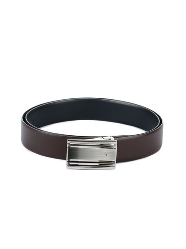 Bulchee Men Dark Brown Leather Belt